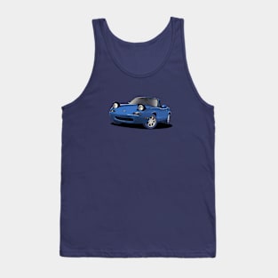 Mazda Miata MX-5 in blue Tank Top